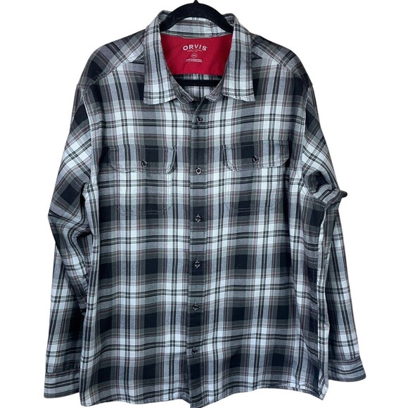 Orvis Men's Medium Weight Classic Collection Long Sleeve Shirt Plaid Size XL‎ - Picture 1 of 11